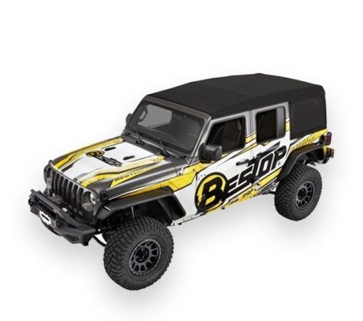 BESTOP | SUPERTOP ULTRA SQUAREBACK SOFT TOP | JL 4DR 2018+ | BLACK TWILL - Image 4