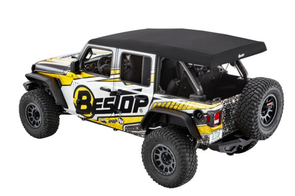 BESTOP | SUPERTOP ULTRA SQUAREBACK SOFT TOP | JL 4DR 2018+ | BLACK TWILL - Image 3