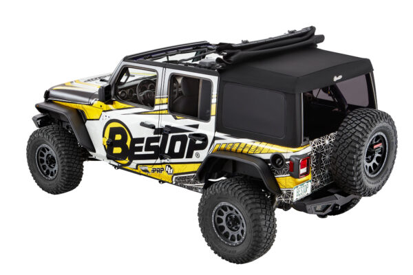 BESTOP | SUPERTOP ULTRA SQUAREBACK SOFT TOP | JL 4DR 2018+ | BLACK TWILL - Image 9