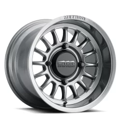 METHOD | MR411 UTV BEAD GRIP GLOSS TITANIUM CAN-AM 14X7 4X136 4+3 13MM OFFSET