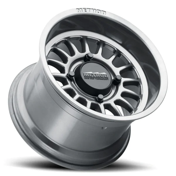 METHOD | MR411 UTV BEAD GRIP GLOSS TITANIUM CAN-AM 14X7 4X136 4+3 13MM OFFSET - Image 3