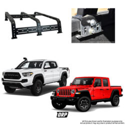 RCI | 12" HD BED RACK STEEL UNIVERSAL BED | JT/TACOMA | FACTORY ACCESSORY RAILS MOUNTS FOR DRILL FREE INSTALL