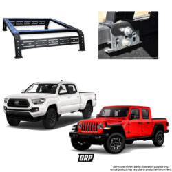 RCI | 12" SPORT BED RACK STEEL UNIVERSAL BED | JT/TACOMA | FACTORY ACCESSORY RAILS MOUNTS FOR DRILL FREE INSTALL