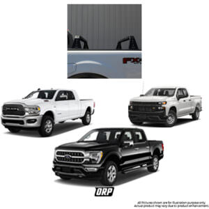 RCI | UNIVERSAL 9" BED BARS STEEL BLACK POWDER COAT PAIR | HILUX/RANGER/F150/GM 1500 2500HD/RAM 1500 2500 | C-CLAMP FOR DRILL FREE INSTALLATION