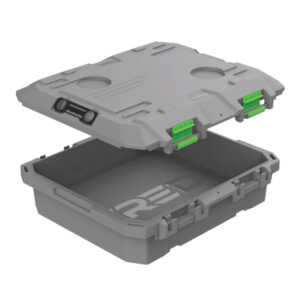 TRED | 50-40 STORAGE BOX | 25L SHALLOW GREY WITH GREEN