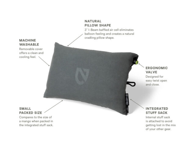 NEMO EQUIPMENT | FILLO PILLOW | GOODNIGHT GRAY - Image 3