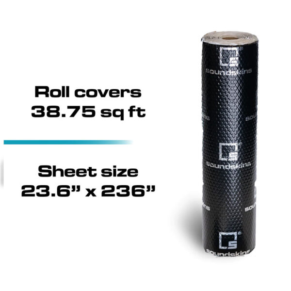 SOUNDSKINS GLOBAL | CLASSIC BULK 2 LAYERED 0.08" THICK SHEET BUTYL & FOIL | BLACK - Image 3