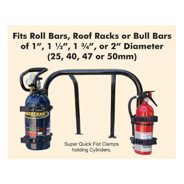 QUICK FIST | ROLL BAR TOOL MOUNT PAIR | FITS BAR 1-2" - Image 3