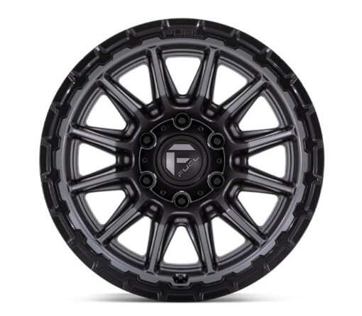 FUEL | FC866 PISTON | 17X9 6X5.5 1MM OFFSET | MATTE GUNMETAL W/GLOSS BLACK LIP - Image 3