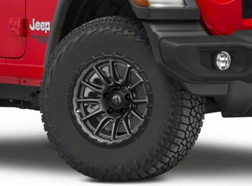 FUEL | FC866 PISTON | 17X9 6X5.5 1MM OFFSET | MATTE GUNMETAL W/GLOSS BLACK LIP - Image 4