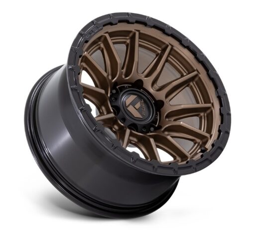 FUEL | FC866 PISTON | 17X9 6X5.5 1MM OFFSET | MATTE BRONZE W/GLOSS BLACK LIP - Image 2